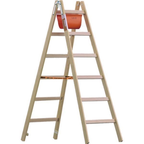 Holz Stehleiter 7 Sprossen 2,10m