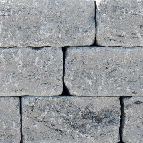 Friedl Mauerstein Gutshof  bossiert granitgrau-schattiert-MB16-15cm