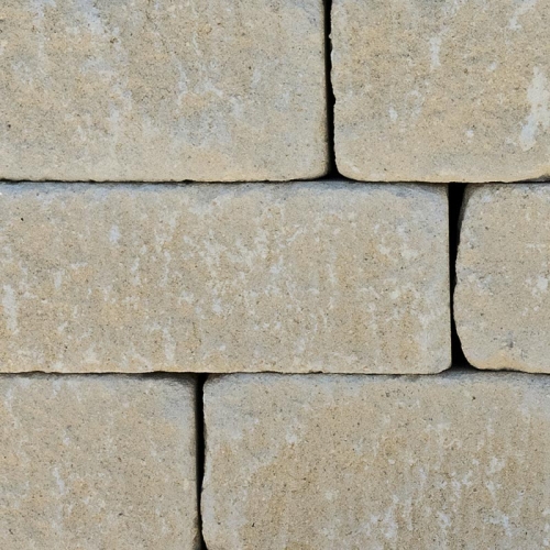 Mauerstein Gutshof MB16 bossiert 15 cm kreide (0,9m²/Lage - 3,6m²/Pal) / m2