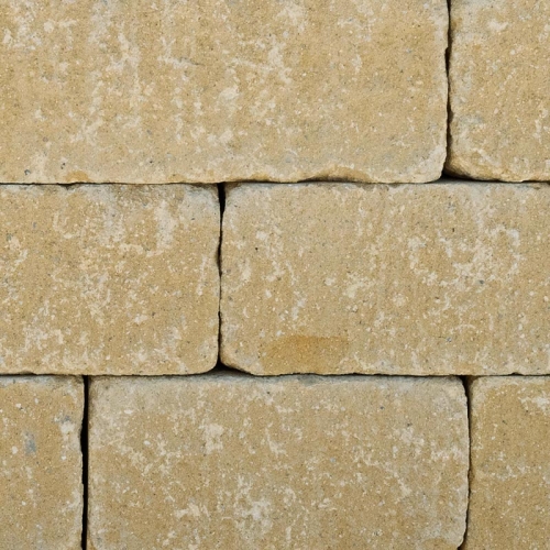 Friedl Mauerstein Gutshof  bossiert sandgelb-MB24-15cm