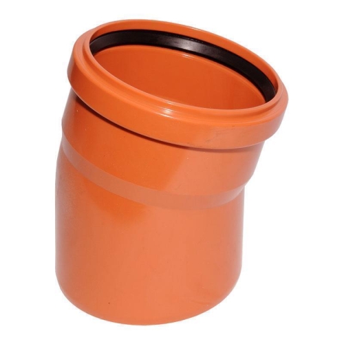 PVC Haus Kanal-Bogen NW 125/ 15 ° (VE200) / Stk.