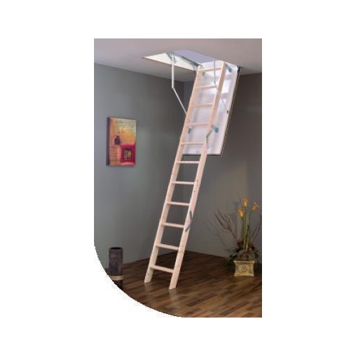 Dachbodentreppe Tradition 120 x 70 mit ISO Oberdeckel und Luxusverkleidung plus 87mm