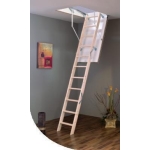 Dachbodentreppe Tradition 120 x 70 mit ISO Oberdeckel und Luxusverkleidung plus 87mm