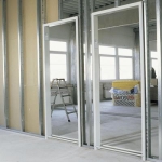 St&auml;nderwandzarge / St&uuml;ck 2000 x 800 MW 105 / Profil 125 mit Bodeneinstand