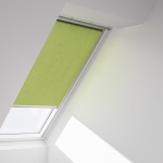 VELUX&reg; Stoffrollo Alu Linie PK08 Wei&szlig; gemustert 4156 h&auml;ndisch mit Gleitschienen (RFL-S)