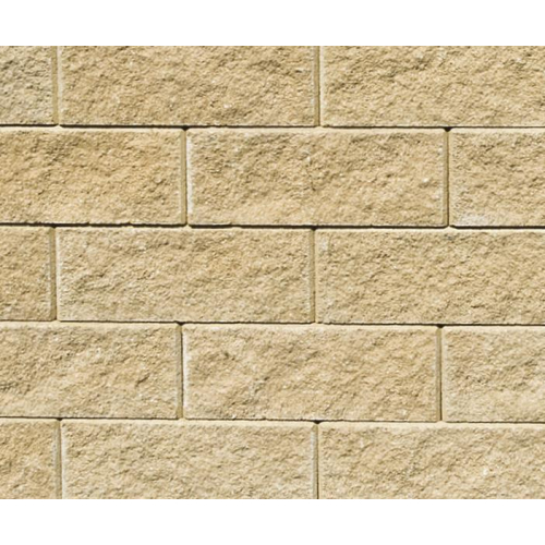 Faro Zaun Halbstein geschnitten 19,7x20x15 cm sandgelb (20m²/Lage - 100Stk/Pal) / Stk