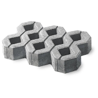 Rasengitter Rombo 59,7x39,7x8 cm grau (0,96m²/Lage - 7,68m²/Pal) / m2