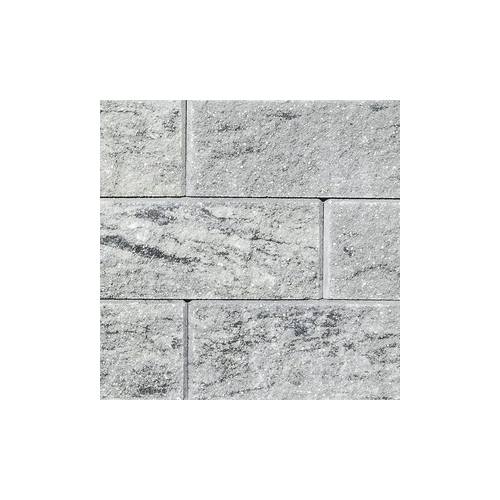 Friedl Faro Zaun- und Mauerstein Halbstein 19,7 x 20 x 15cm (Pal = 100Stk.) / Stk. platin-schattiert