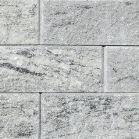 Faro Zaun Halbstein geschnitten 19,7x20x15 cm platin-schattiert (20m²/Lage - 100Stk/Pal) / Stk
