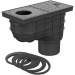 Regensinkkasten FLOOR DRAINAGE Q3 - BLACK / Stk.