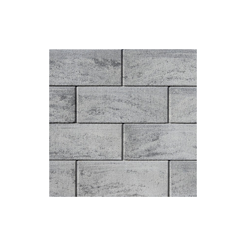 Classic Zaun Halbstein geschnitten 19,7x20x16 cm granitgrau-schattiert (20m²/Lage - 100Stk/Pal) / Stk