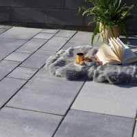 WB - Tegula 8 mit Fase  - 17,3 x 17,3 x 8 cm  - Quadratstein  mit Mikrofase - Grau / m&sup2;