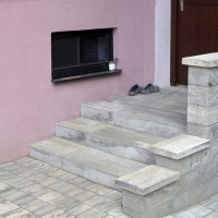 WB - Colori Blockstufe - 100 x 40 x 14 cm - Blockstufe mit Fase - Silbergrau / Stk.