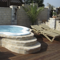 WB - Tegula Mauer antik - 22,4-24,4 x 23 x 9 cm - Kreisabdeckplatte 2  - Melange / Stk.