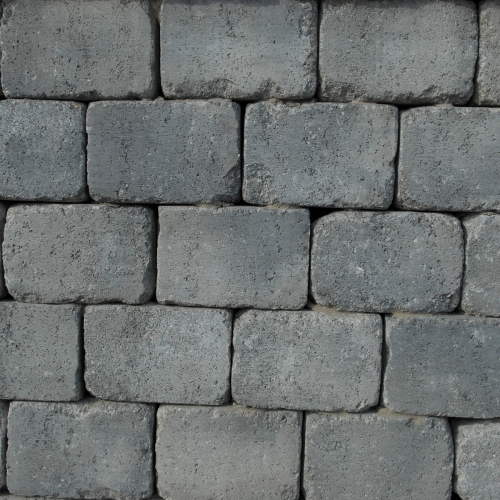 WB - Tegula Mauer antik - 25,5 x 25,5 x 12,5 cm  - Kleine Pfeilerabdeckplatte  - Grau / Stk