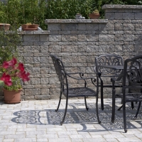 WB - Portofino - 16,5 x 20 x 14 cm, 25 x 20 x 14 cm, 33,5 x 20 x 14 cm - Mauersteinset 14 antik, gespalten - Anthrazit meliert / Set