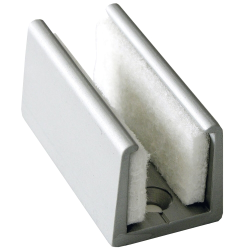 Bodenführung aus Kunststoff für Ganzglastür 8-10 mm,  geräuscharm mit Filzeinlage