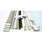ECLISSE Holzstockverkleidung für Unico weiss foliert, ähnlich RAL 9010 Glastürblatt einflügelig  WST-10cm