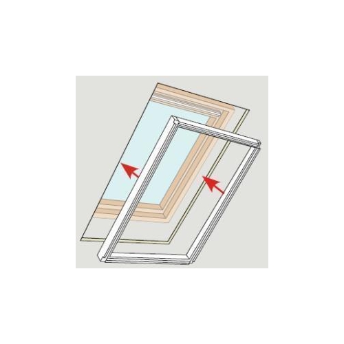 VELUX® Stockverlängerung LGI 6cm CK02 55x78 weiß lackiert