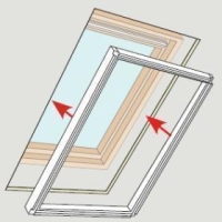 LGI Stockverlängerung, Holzfür Fenstergr. 114x118cm, weiß lackiert