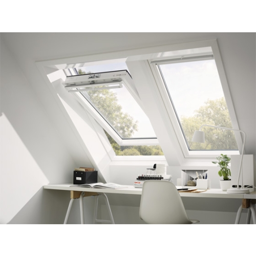 VELUX® Schwingfenster GGU Kunsstoff MK06 78x118 Aluminium 3-fach Verglasung GGU 66 Energiebalance Uw =max.1,0