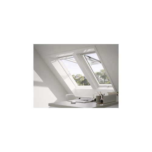 VELUX® Klapp-Schwingfenster GPU Kunststoff FK08 66x140 Aluminium 3-fach Verglasung GPU66 Energiebalance Uw =1,0