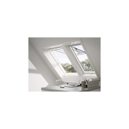 VELUX® Klapp-Schwingfenster GPU Kunststoff UK08 134x140 Titanzink 2-fach Verglasung GPU 70 Standard Plus UW=1,3